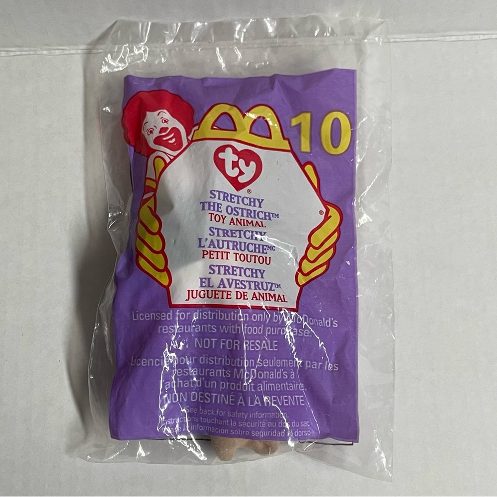 🌸$4🌸 Stretchy the ostrich - Ty teenie beanie baby miniature plush toy McDonald’s